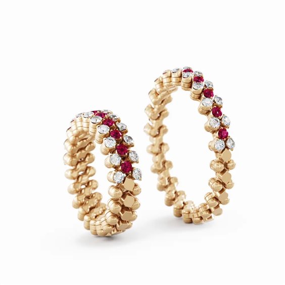 Anello Serafino Consoli Brevetto Collection in Oro rosa Rubino 0.24 Ct RMS3H2RGWDR SERAFINO COSNOLI RUBINI - RMS3H2RGWDR SERAFINO COSNOLI RUBINI